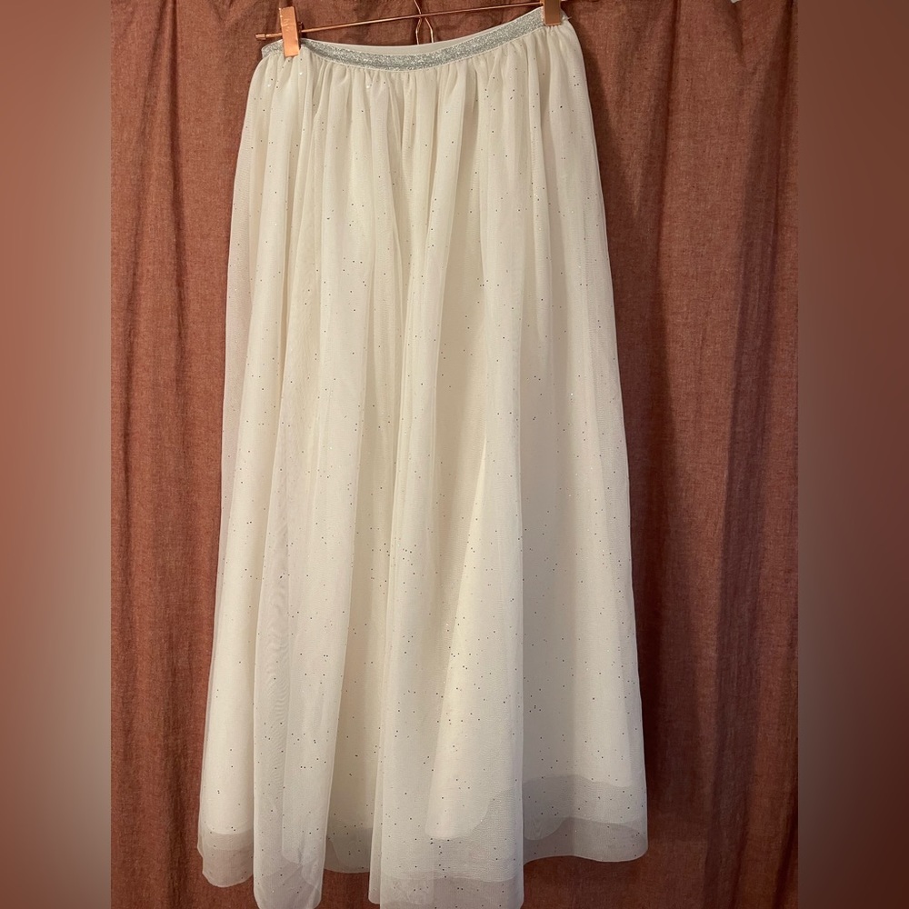 Sparkly tutu material maxi skirt